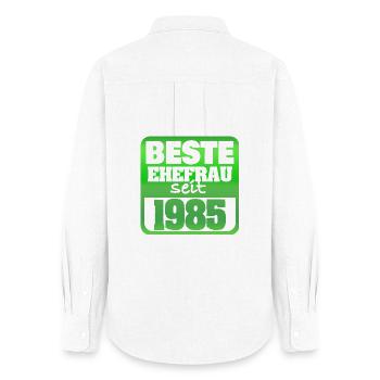 Woman 1985 - Women's Oxford Shirt - white - Back - AI Model Female 172 light (172cm)