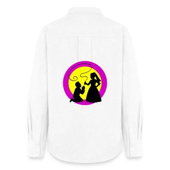 Brautpaar Ehepaar Hochzeit - Frauen Oxford Hemd - Weiß - Hinten - AI Model Female 172 light (172cm)