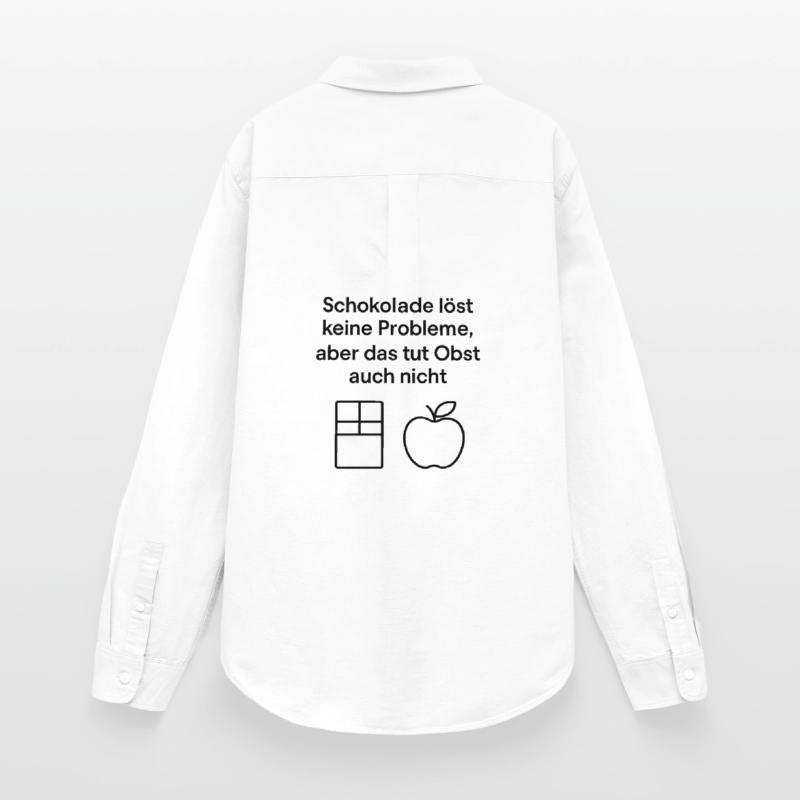 Chocolate doesn't solve any problems – fun saying Women's Oxford Shirt