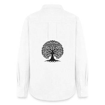 Arbre - Chemise Oxford Femme - blanc - Dos - AI Model Female 172 light (172cm)