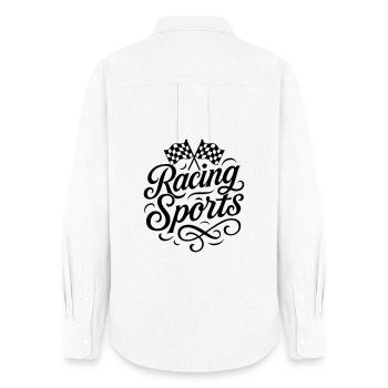 Racing Sport Motorsport - Women's Oxford Shirt - white - Back - AI Model Female 172 light (172cm)