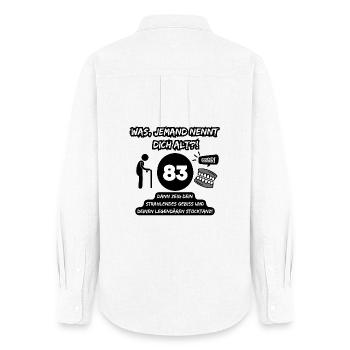 83 and legendary: Bit out, stick dancing on! - Women's Oxford Shirt - white - Back - AI Model Female 172 light (172cm)