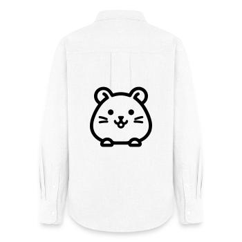 hamster - Chemise Oxford Femme - blanc - Dos - AI Model Female 172 light (172cm)