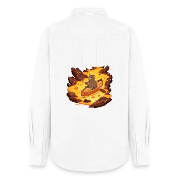Lava bear in canoe full of cookies - Women's Oxford Shirt - white - Back - AI Model Female 172 light (172cm)