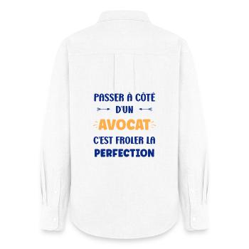 Missing a lawyer: perfection - Women's Oxford Shirt - white - Back - AI Model Female 172 light (172cm)