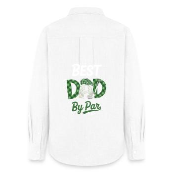 Best Dad By Par Golf Vater - Frauen Oxford Hemd - Weiß - Hinten - AI Model Female 172 light (172cm)