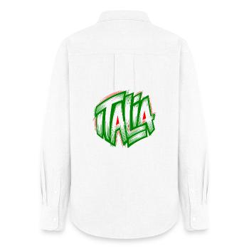 Italia Graffiti green-red - Women's Oxford Shirt - white - Back - AI Model Female 172 light (172cm)