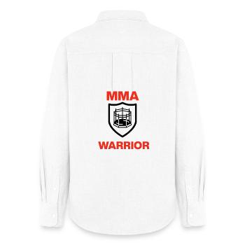MMA Warrior, Cage Ready, Fight, Oktagon, Kampf - Frauen Oxford Hemd - Weiß - Hinten - AI Model Female 172 light (172cm)