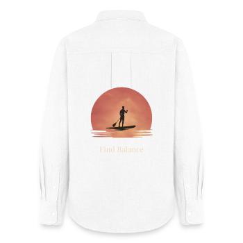 Sunset SUP – Tranquility on the water - Women's Oxford Shirt - white - Back - AI Model Female 172 light (172cm)