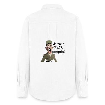 I HATE YOU, UNDERSTOOD? - Women's Oxford Shirt - white - Back - AI Model Female 172 light (172cm)