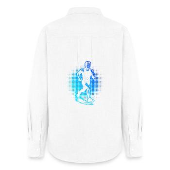 Simple Running Idee für Rennen - Frauen Oxford Hemd - Weiß - Hinten - AI Model Female 172 light (172cm)