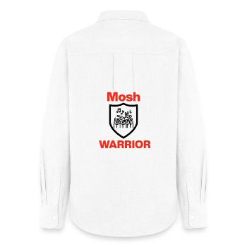 Mosh Warrior – Pit Legend! - Women's Oxford Shirt - white - Back - AI Model Female 172 light (172cm)