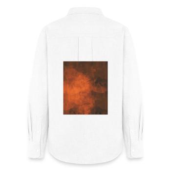 Flame Nebula Play of Colors - Women's Oxford Shirt - white - Back - AI Model Female 172 light (172cm)