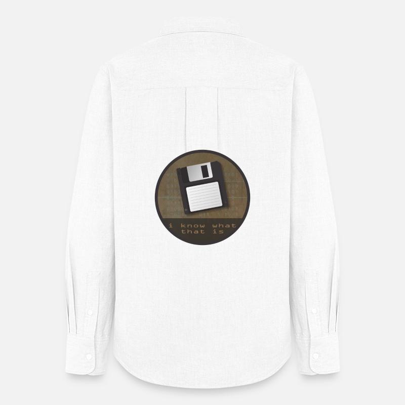 floppy disk - Women's Oxford Shirt - white