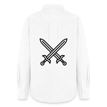 Sword Combat - Women's Oxford Shirt - white - Back - AI Model Female 172 light (172cm)