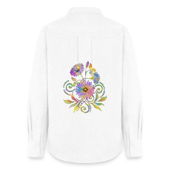 Fleur - Chemise Oxford Femme - blanc - Dos - AI Model Female 172 light (172cm)