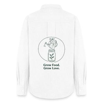 Organic horticulture, sustainable agriculture - Women's Oxford Shirt - white - Back - AI Model Female 172 light (172cm)
