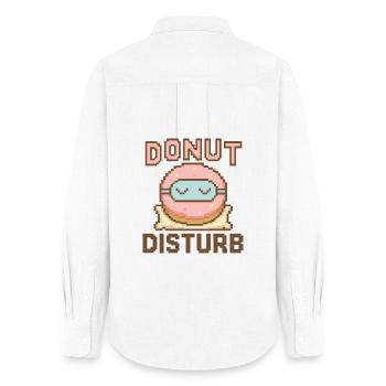 Donut Disturb – Mode Sommeil Doux - Chemise Oxford Femme - blanc - Dos - AI Model Female 172 light (172cm)
