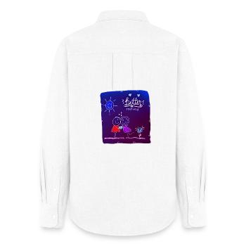 Gemeinsam Besser - Frauen Oxford Hemd - Weiß - Hinten - AI Model Female 172 light (172cm)