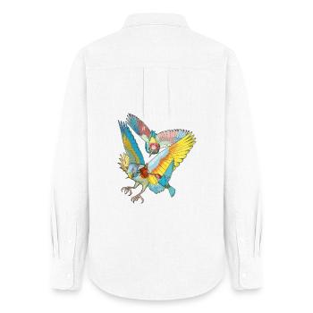 Bunte Vögel - Frauen Oxford Hemd - Weiß - Hinten - AI Model Female 172 light (172cm)