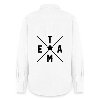 Team - Women's Oxford Shirt - white - Back - AI Model Female 172 light (172cm)