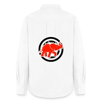 elephant - Women's Oxford Shirt - white - Back - AI Model Female 172 light (172cm)
