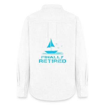 Endlich Ruhestand Segelboot Rente Pension - Frauen Oxford Hemd - Weiß - Hinten - AI Model Female 172 light (172cm)