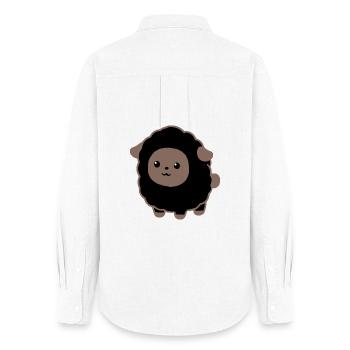 black sheep - Women's Oxford Shirt - white - Back - AI Model Female 172 light (172cm)