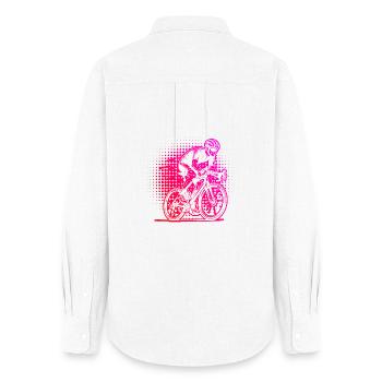 Road Bike Vibes pour vélo de route - Chemise Oxford Femme - blanc - Dos - AI Model Female 172 light (172cm)