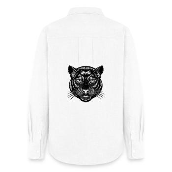 Panther face - Women's Oxford Shirt - white - Back - AI Model Female 172 light (172cm)
