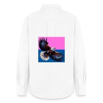 eagle - Women's Oxford Shirt - white - Back - AI Model Female 172 light (172cm)