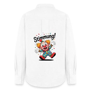 Mood Confetti Clown Costume Carnival Cologne Mainz - Women's Oxford Shirt - white - Back - AI Model Female 172 light (172cm)