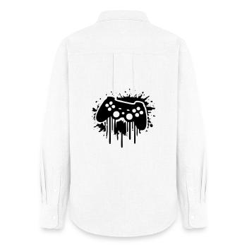 Gaming Gamer Controller - Women's Oxford Shirt - white - Back - AI Model Female 172 light (172cm)