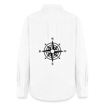 Navigation Rose des vents des vents des Vents des T - Chemise Oxford Femme - blanc - Dos - AI Model Female 172 light (172cm)