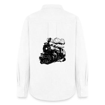 Train - Women's Oxford Shirt - white - Back - AI Model Female 172 light (172cm)
