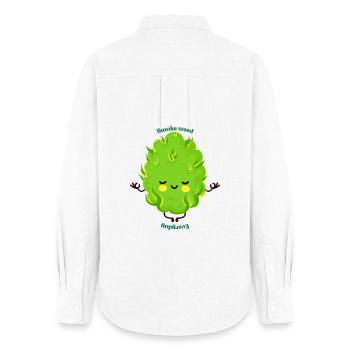 Smoke Weed Everyday - Women's Oxford Shirt - white - Back - AI Model Female 172 light (172cm)