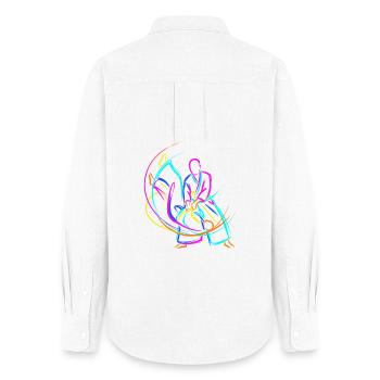 Judo Martial Arts - Women's Oxford Shirt - white - Back - AI Model Female 172 light (172cm)