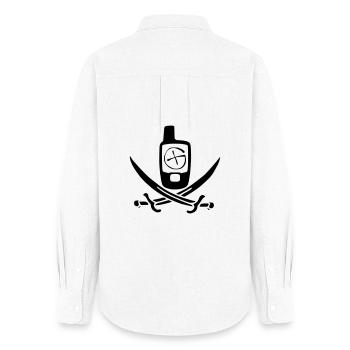 Geocaching Pirate Flag - Women's Oxford Shirt - white - Back - AI Model Female 172 light (172cm)