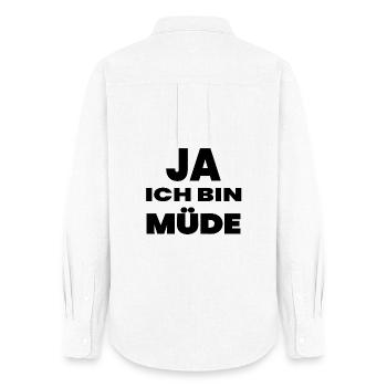 Tired - Women's Oxford Shirt - white - Back - AI Model Female 172 light (172cm)