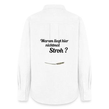 Pas de paille - Chemise Oxford Femme - blanc - Dos - AI Model Female 172 light (172cm)