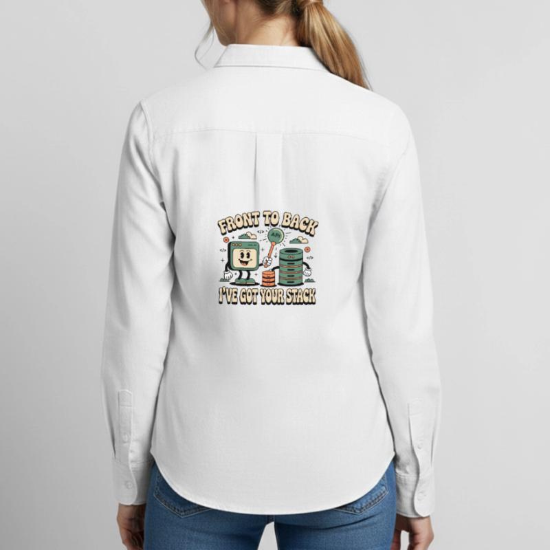From Front to Back: Full Stack Developers Women's Oxford Shirt