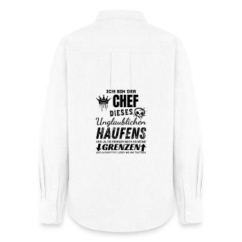 Chef des unglaublichen Haufens Chef Geschenk - Chemise Oxford Femme - blanc - Dos - AI Model Female 172 light (172cm)