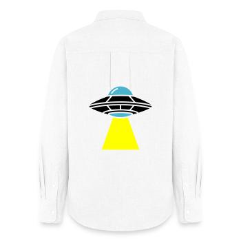 UFO Alien Spaceship Light - Women's Oxford Shirt - white - Back - AI Model Female 172 light (172cm)