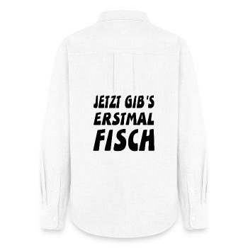 Fisch - Frauen Oxford Hemd - Weiß - Hinten - AI Model Female 172 light (172cm)