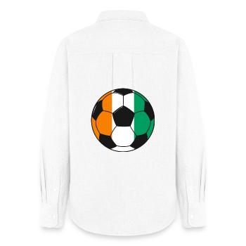 Football_team_Côte_d’Ivoire - Chemise Oxford Femme - blanc - Dos - AI Model Female 172 light (172cm)