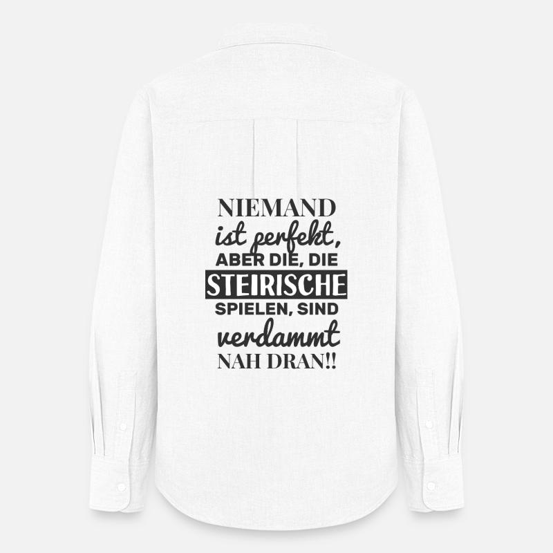 Nobody is perfect - Styrian harmonica - Women's Oxford Shirt - white