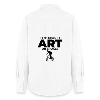 Art artistique du cyclisme - Chemise Oxford Femme - blanc - Dos - AI Model Female 172 light (172cm)