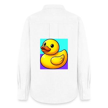 Duckling Duck Duck Duck - Women's Oxford Shirt - white - Back - AI Model Female 172 light (172cm)