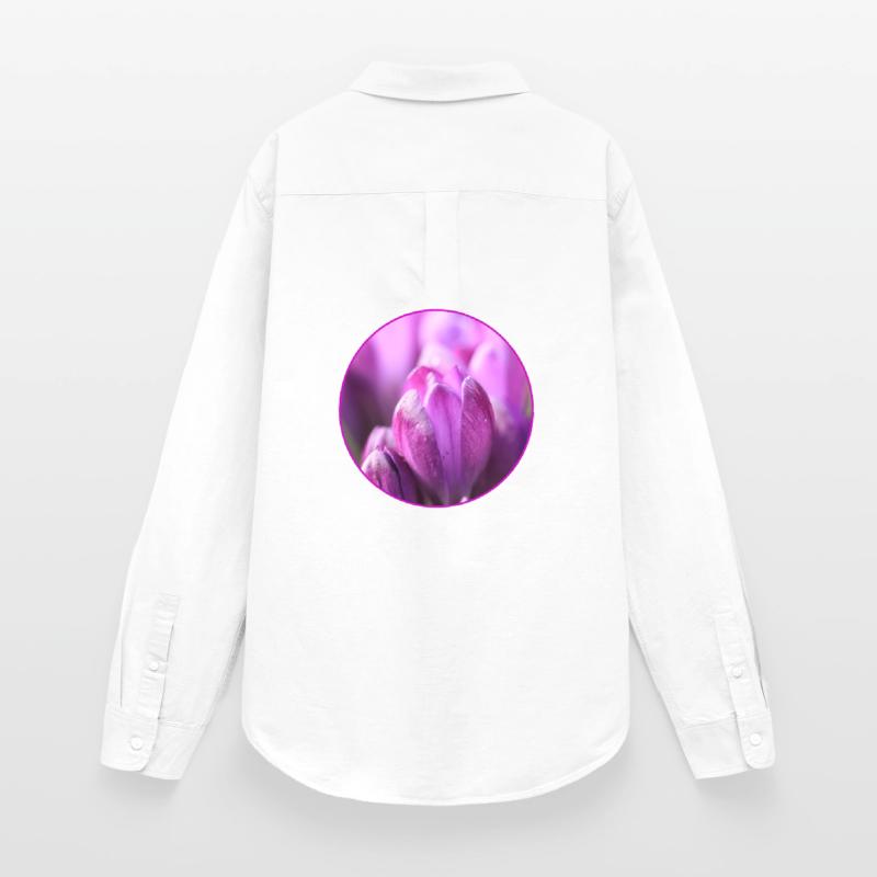 Crocus Crocus Fleurs violettes Crocus Bourgeon de crocus Chemise Oxford Femme