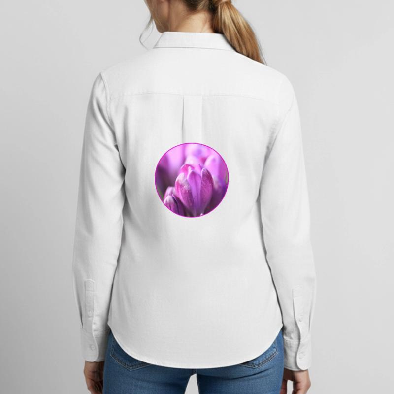 Crocus Crocus Fleurs violettes Crocus Bourgeon de crocus Chemise Oxford Femme